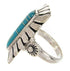 Turquoise Southwest Silver Ring Size 5-3/4 OS59336
